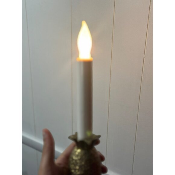 VTG Electric Pineapple Night Lamp 9.5" Brass Base Table Light Home Decor Accents - Picture 8 of 9